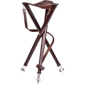 Klassisk Jagtstol  3-Benet I Læder 70cm