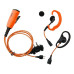 ProEquip PRO-U610LS/LA Orange stofkabel,3-i-1 med 2 ørebøjler/Peltor