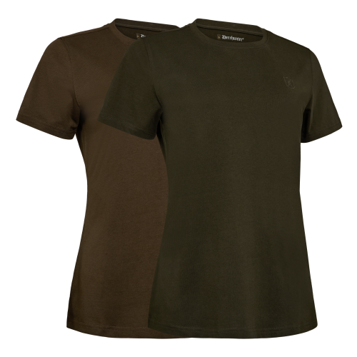 Deerhunter Lady 2-pak T-shirts – Fallen leaf / Timber