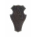 EUROHUNT trofæplade i eg – model 1 – 19 × 12 cm – mørk