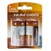 Pakke med 2x D LR20 alkalisk 1.5 V batte..