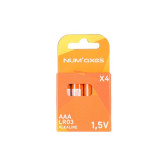 Æske 4x AAA LR03 alkalisk 1.5 V batterie..