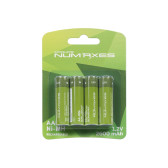 Pakke med 4 genopladelig AA batterier