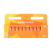 Æske 12x AA LR06 alkalisk 1.5 V batterie..