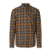 Seeland Glen Flannel Skjorte – Dark Brown/Camel Check