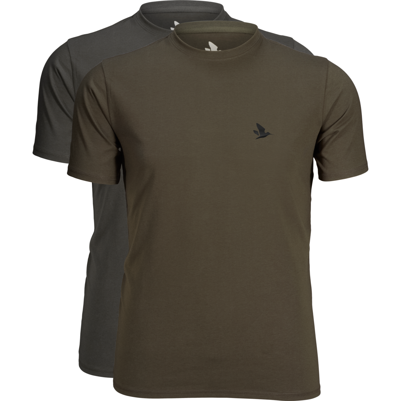 Outdoor 2-pack t-shirt - Raven/Pine green - L thumbnail