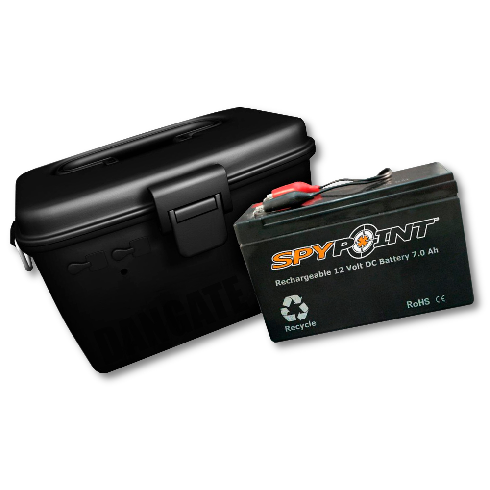 Spypoint 12 volt batteri med oplader og vandtæt boks thumbnail