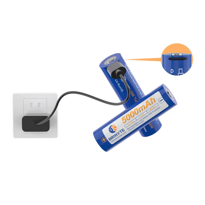 Brinyte 21700 USB battery(5000mah) thumbnail